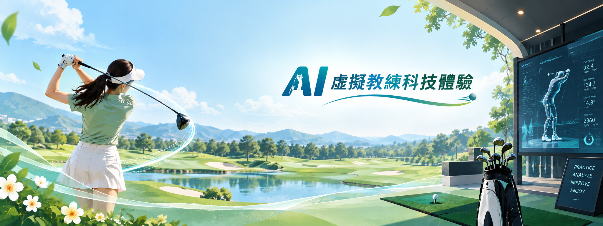 AI 虛擬教練科技體驗場地情境